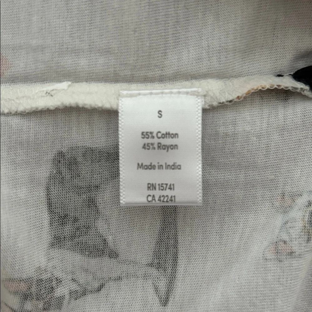 PJ Salvage Dog Print Long Sleeve Pajama Set in Ivory NWT Size Small - Picture 4 of 7